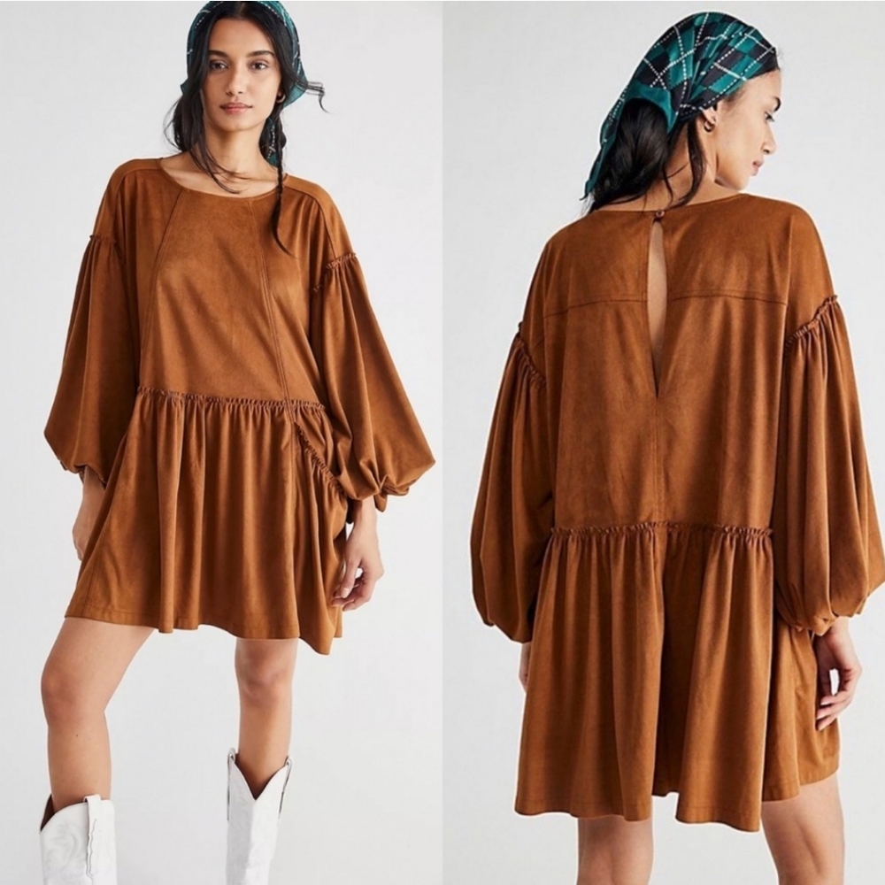 Free People Abbie Vegan Suede Dress Size XS